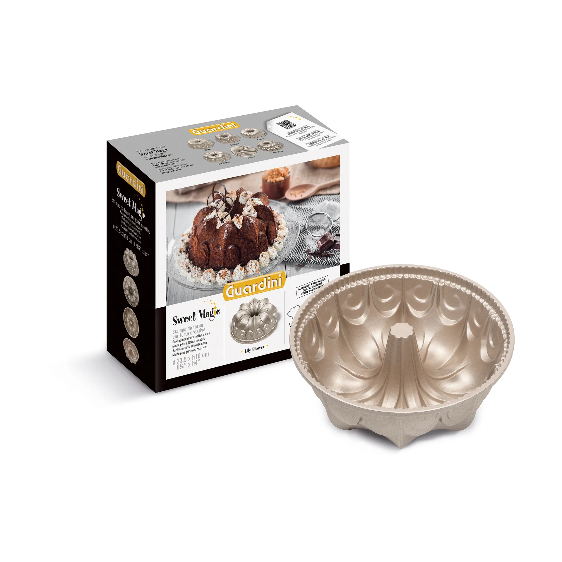 Sweet Magic Backform, Gegossenes Aluminium, Lily Flower, 194 cl Guardini