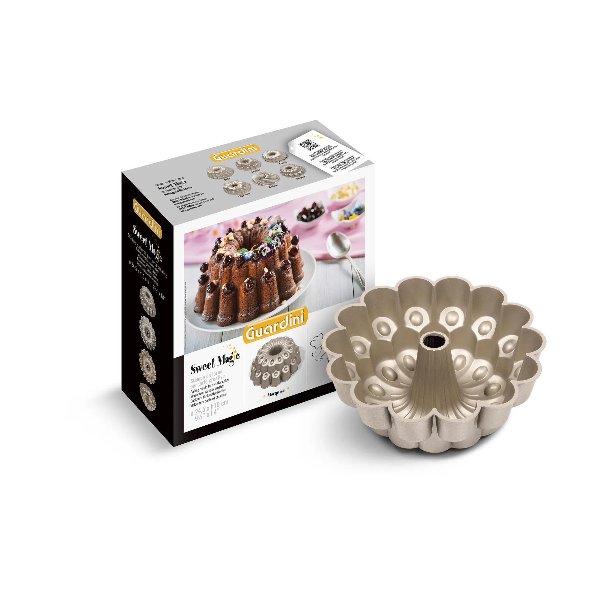 Sweet Magic Backform, Gegossenes Aluminium, Marquise, 224 cl Guardini