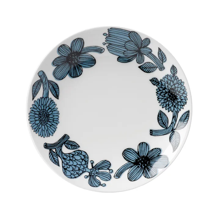 Blå Aster Teller - Ø 18cm - Gustafsbergs Porslinsfabrik