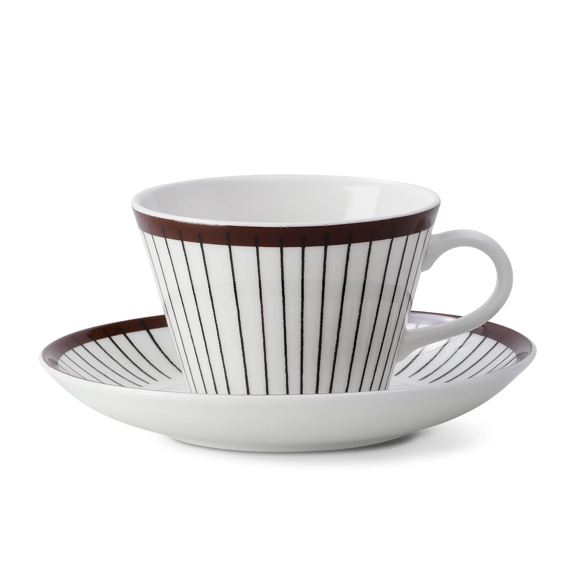Ribb Kaffeetasse, Tasse + Untertasse Gustafsbergs Porslinsfabrik