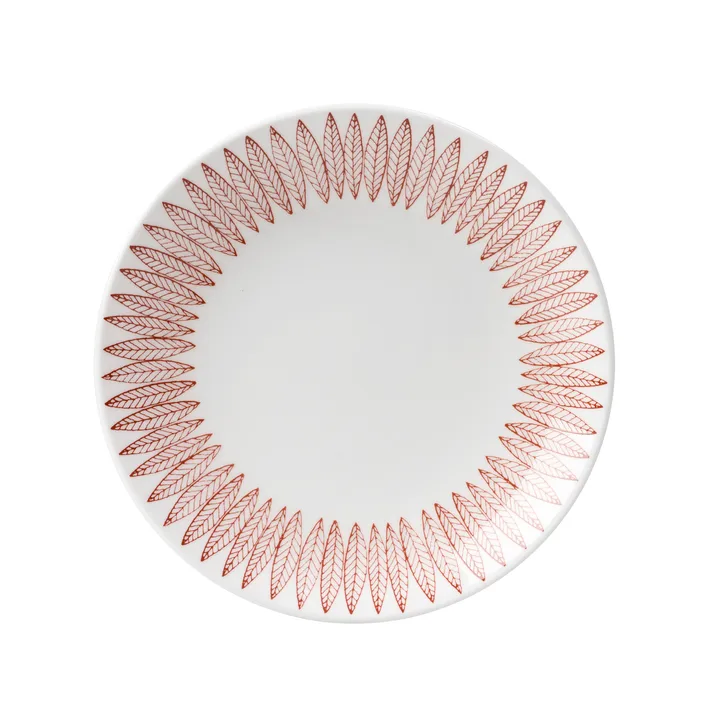 Röd Salix Teller - Ø 18cm - Gustafsbergs Porslinsfabrik