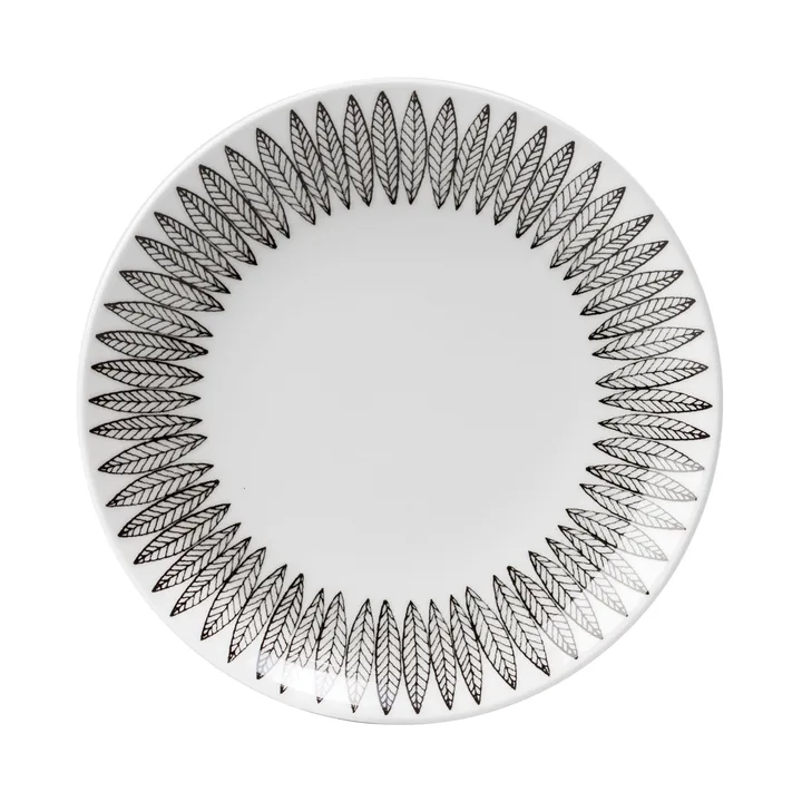 Svart Salix Teller - Ø 22cm - Gustafsbergs Porslinsfabrik