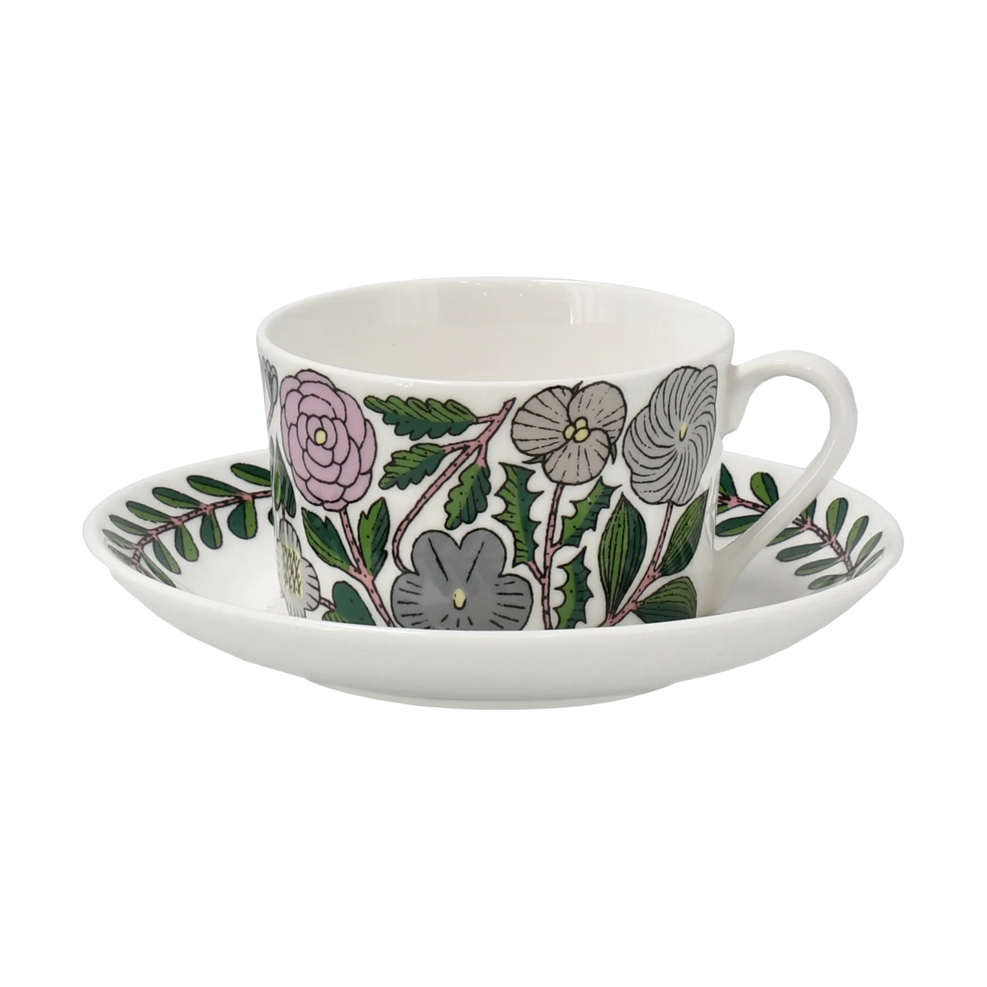 Maj Teetasse mit Untertasse 35 cl, Rosa Gustavsbergs Porslinsfabrik
