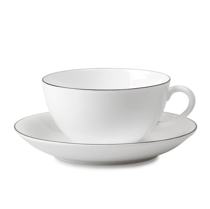 Natur Tee-Set Rund, Teetasse + Untersetzer Gustavsbergs Porslinsfabrik