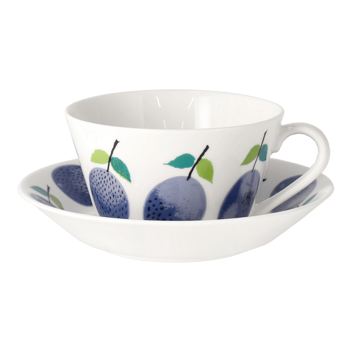 Gustavsbergs Porslinsfabrik Prunus Teetasse mit Untertasse Ø15,3 cm 25 cl