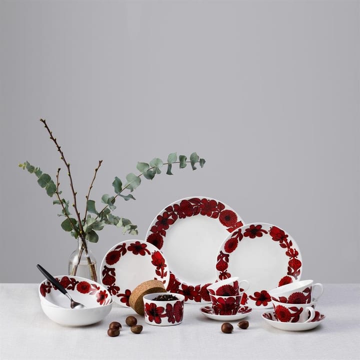 Röd Aster Teller, Ø 28cm Gustavsbergs Porslinsfabrik