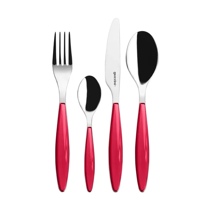 Feeling Besteckset - Clear red, 24-teilig - Guzzini