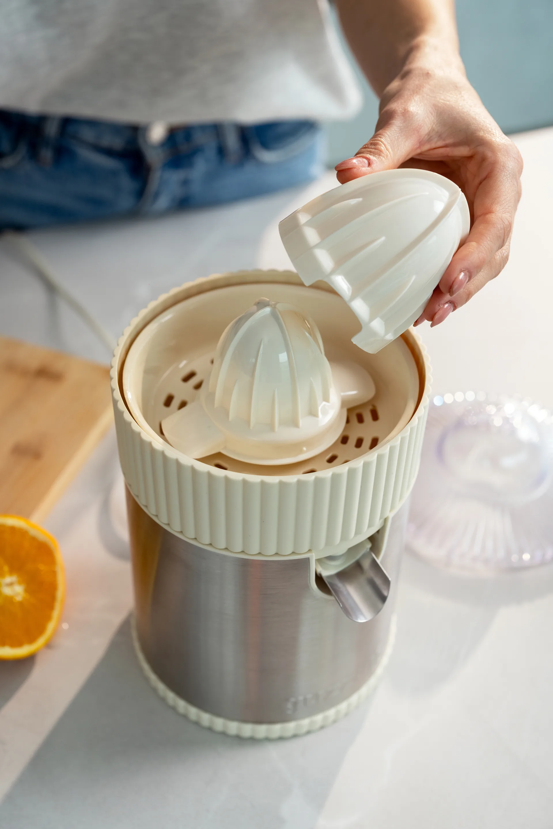 Sous chef elektrische Saftpresse, Cream Guzzini