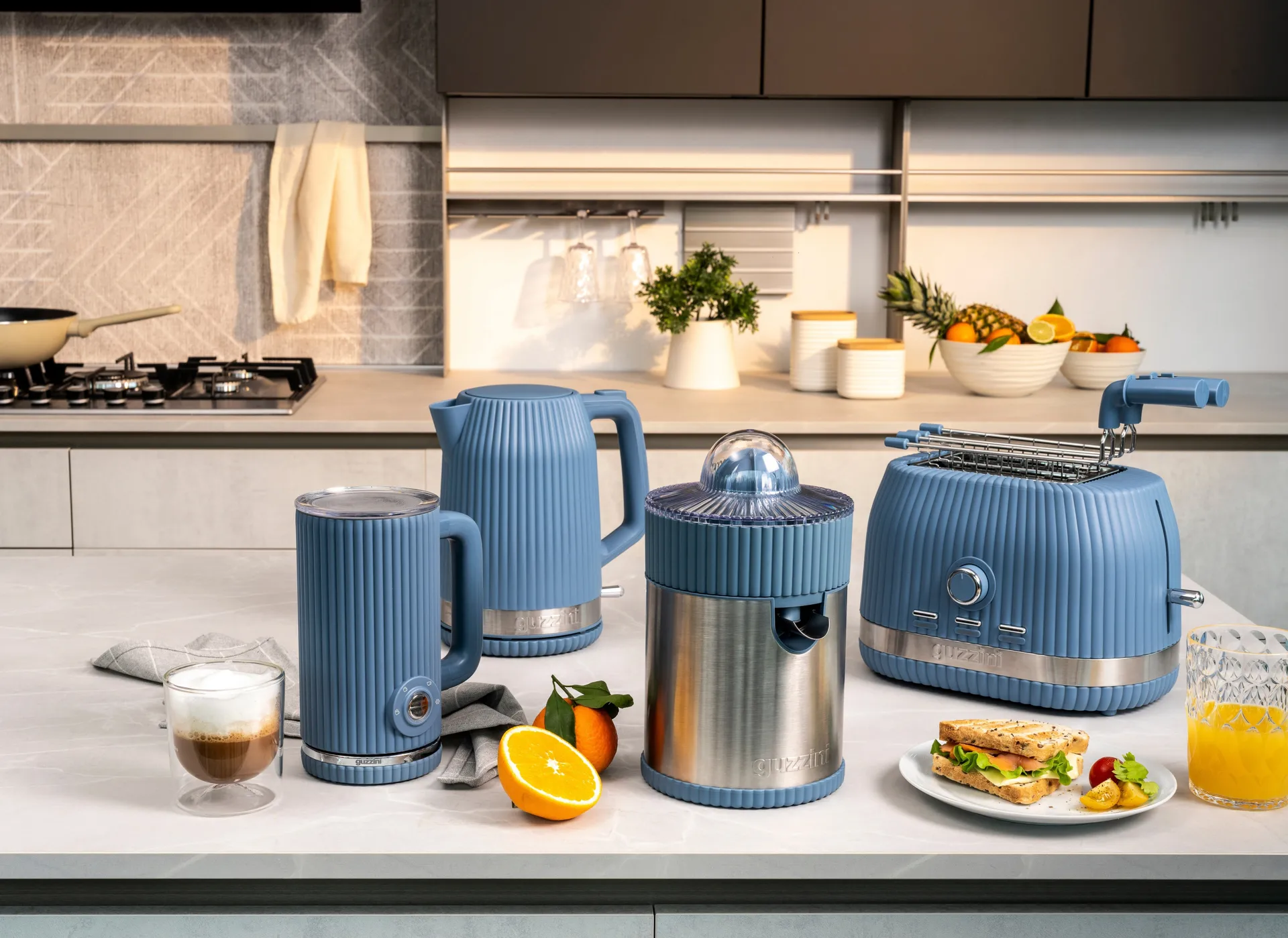 Sous chef elektrischer Wasserkocher, Navy blue Guzzini