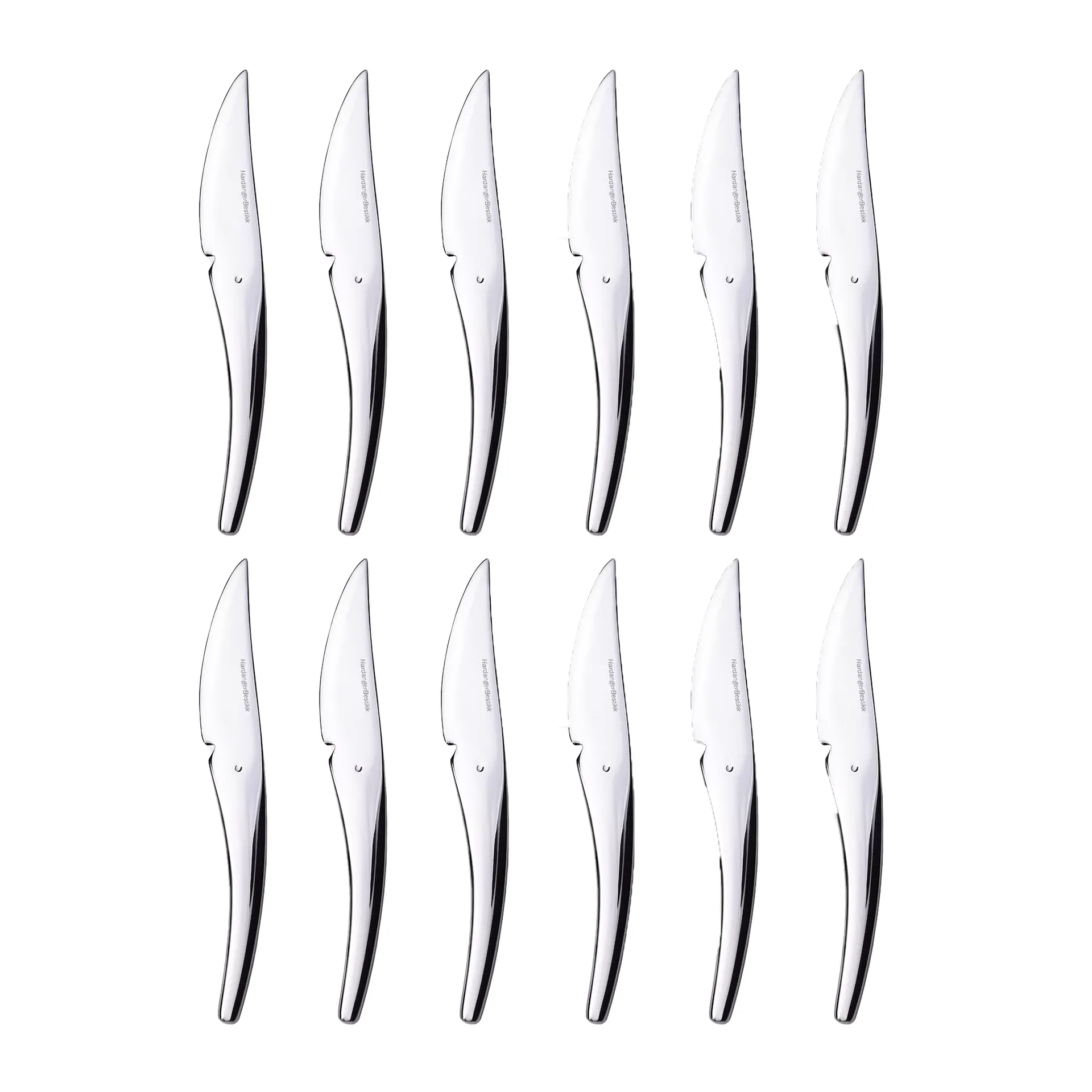 Hardanger Frühstücksmesser 12er Pack, Edelstahl Hardanger Bestikk