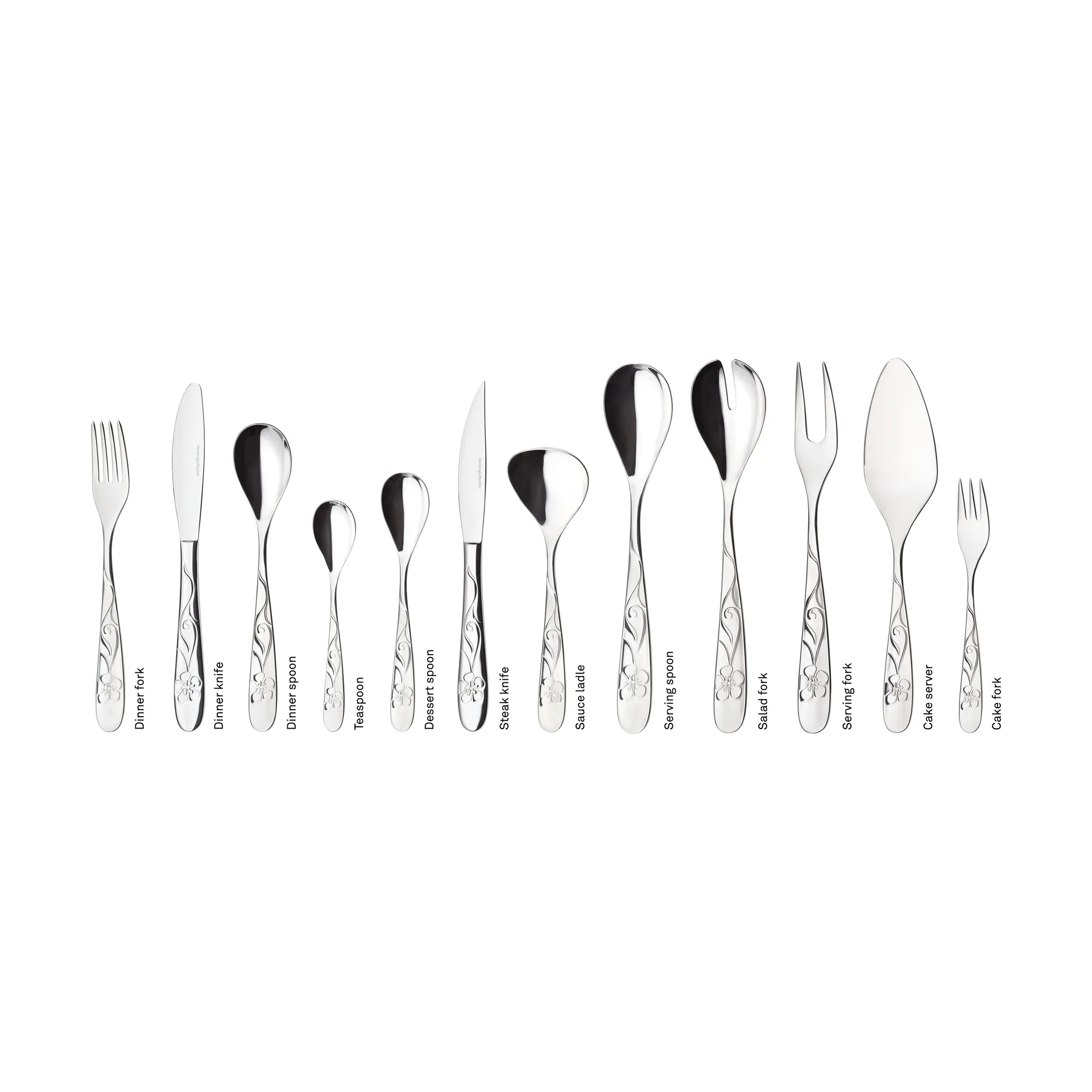 Sanna Grillset, 12-teilig Hardanger Bestikk