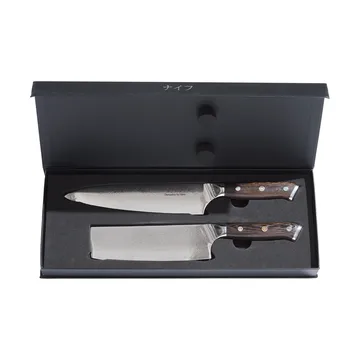 Damascus By Hâws Koch- & Gemüsemesserset 2-teilig - Wengé - Hâws