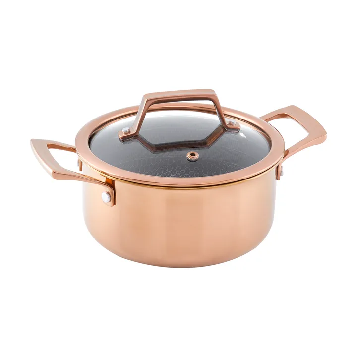 Hâws Santo Bräter mit Deckel Hybrid Coating 2,2 L - Rose Gold - Hâws