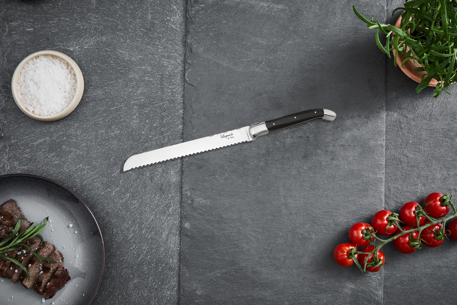 Laguiole by Hâws Brotmesser 24,4 cm, Black Hâws