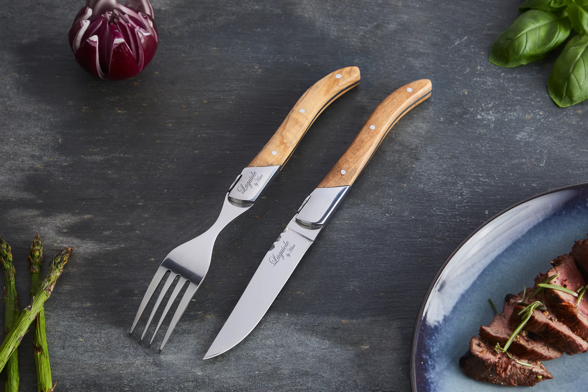 Laguiole By Hâws Grillbesteck 12-teilig, Olive Hâws