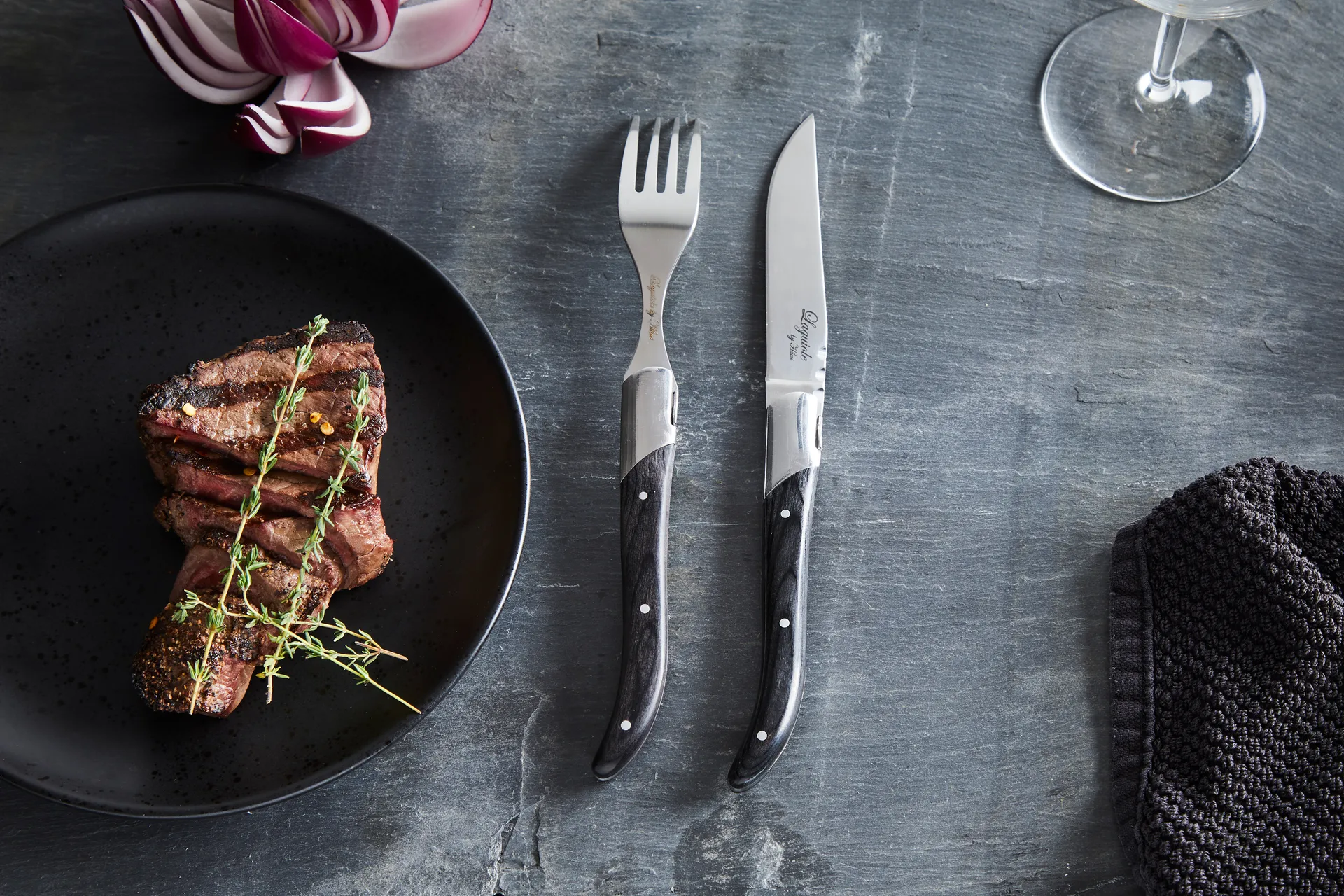 Laguiole By Hâws Grillmesser 6-pack, Black Wood Hâws