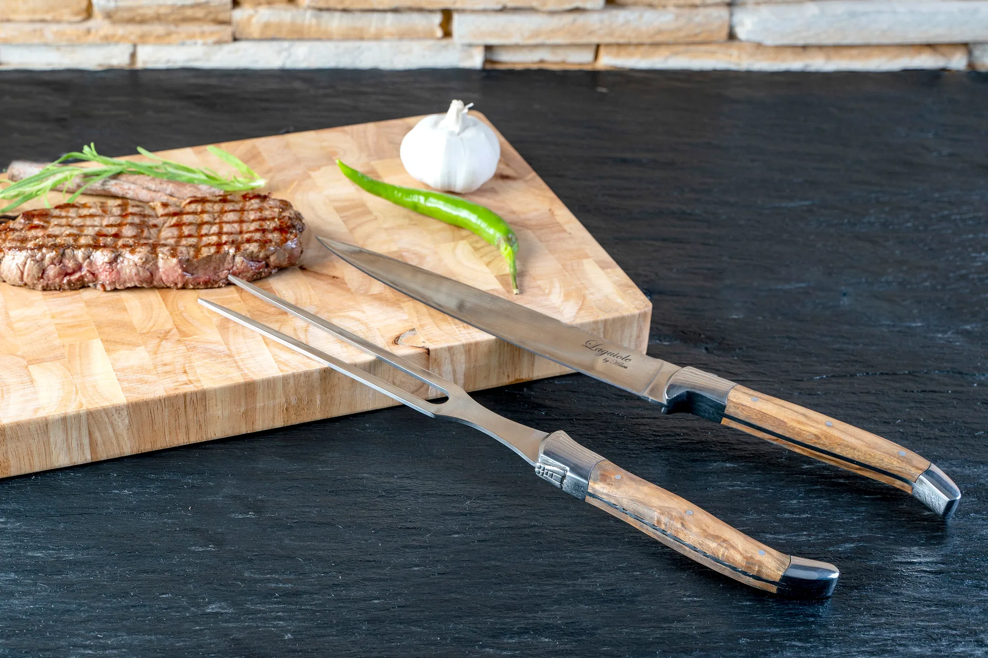 Laguiole By Hâws Trancherset 2-teilig, Olive Hâws