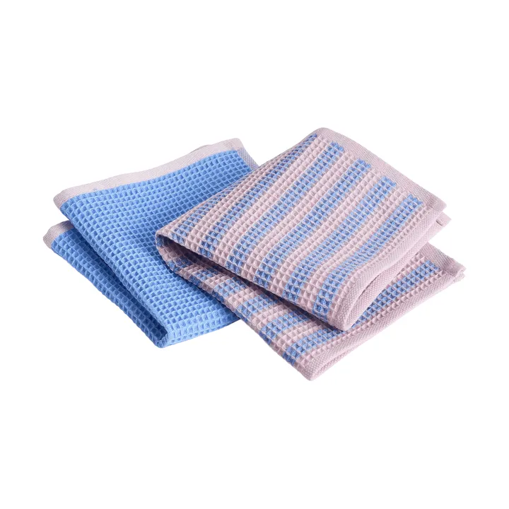 Canteen Geschirrtuch 31 × 31 cm, 2-teilig - Sky blue-pink mix - HAY