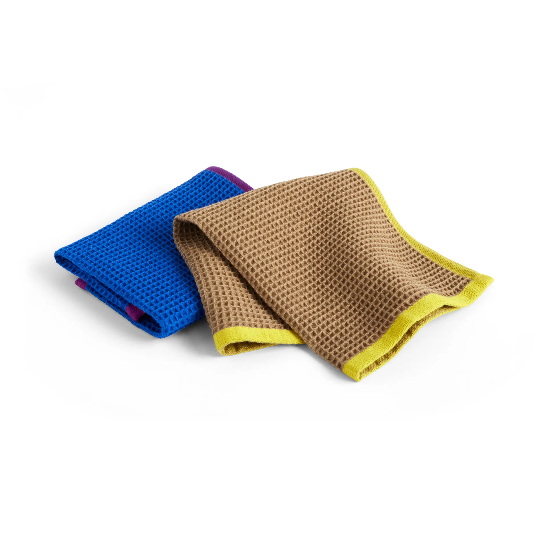 Canteen Geschirrtuch 31 x 31cm 2er Pack, Blue/fuchsia-Beige/yellow HAY