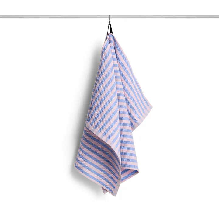 Canteen Küchenhandtuch 52 × 80 cm - Sky blue-light pink block stripe - HAY