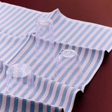 Canteen Küchenhandtuch 52 × 80 cm - Sky blue-light pink block stripe - HAY