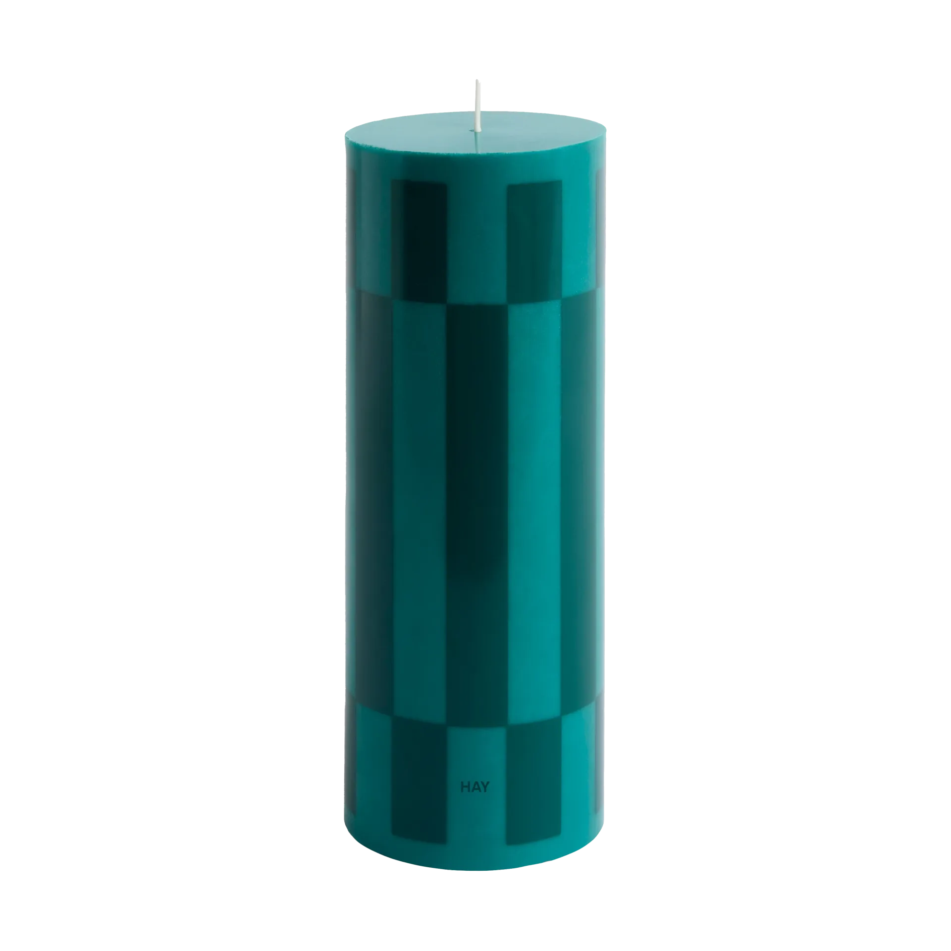 Column Candle Blockkerze large 25 cm, Green-dark green HAY