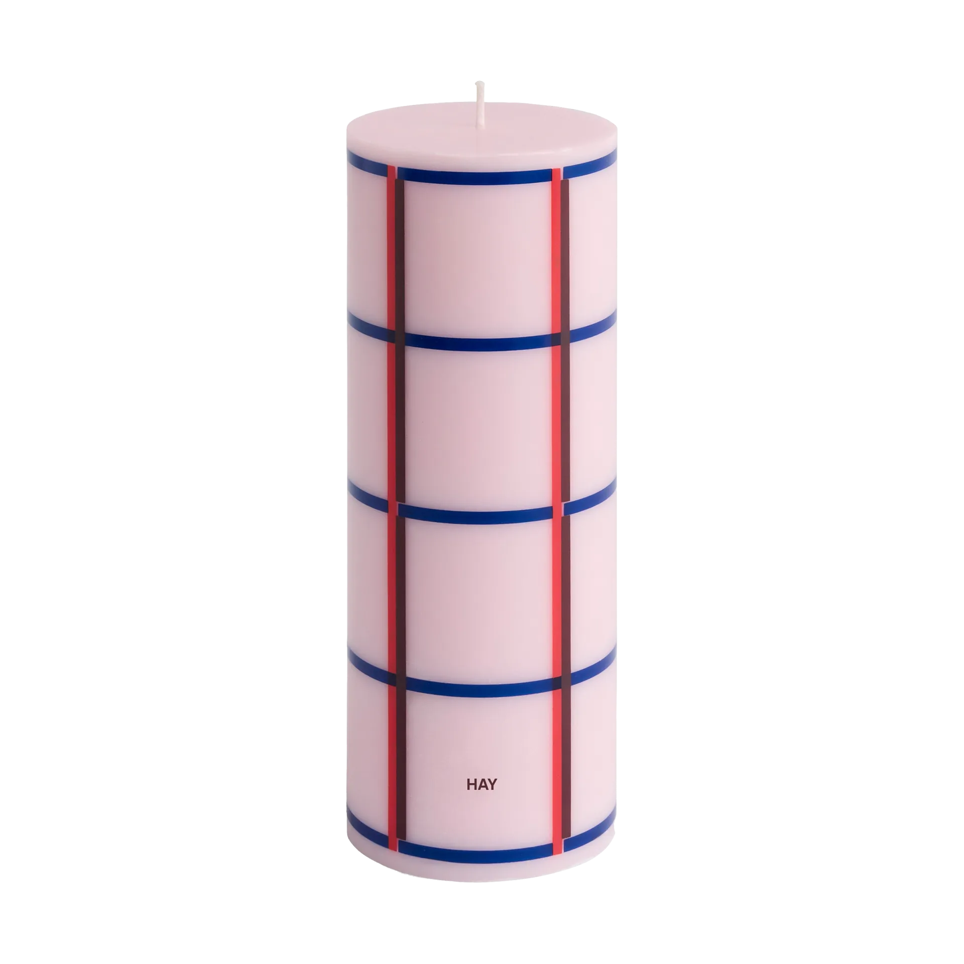 Column Candle Blockkerze medium 20cm, Light pink-red-bordeaux-dark blue HAY