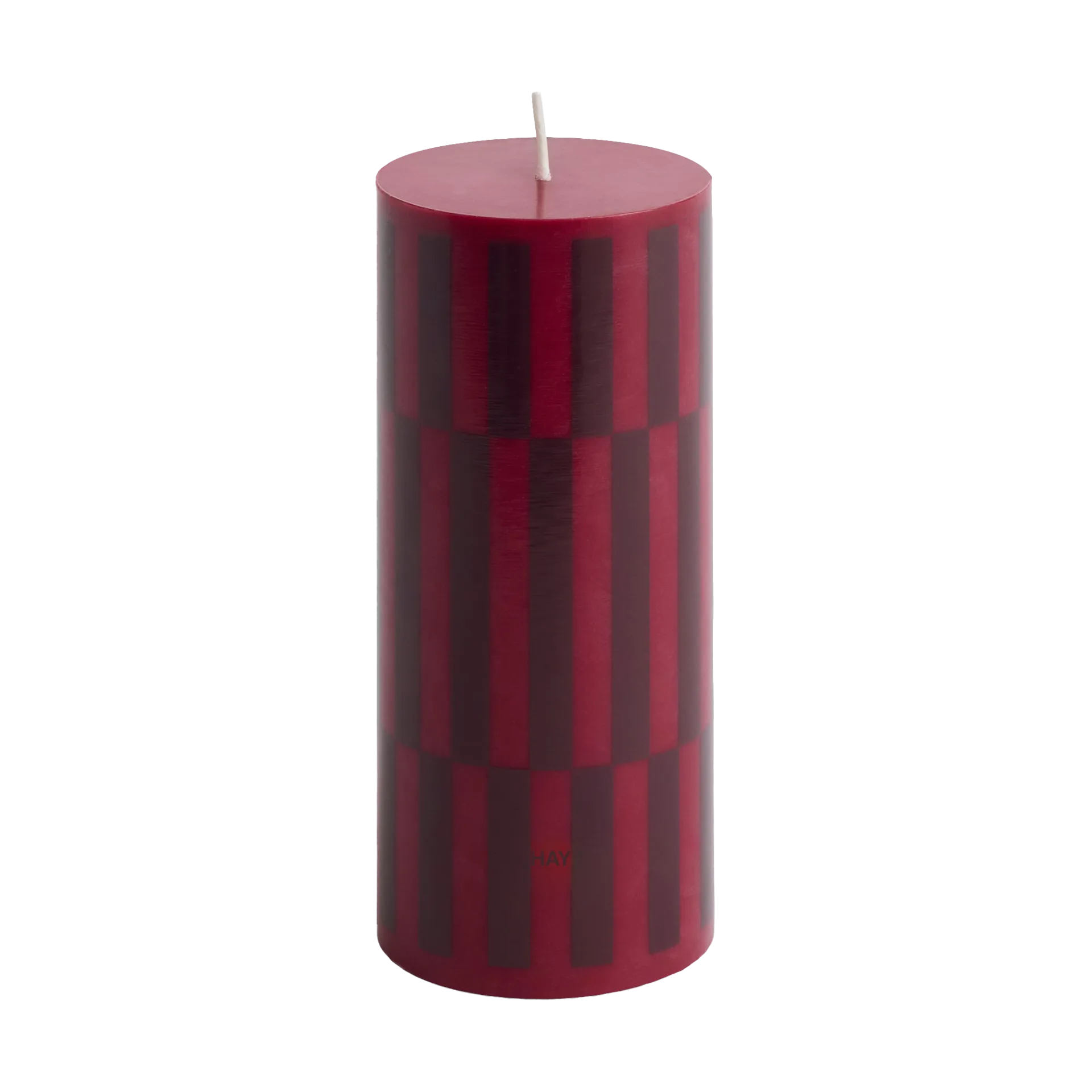 Column Candle Blockkerze small 15cm, Wine-bordeaux HAY