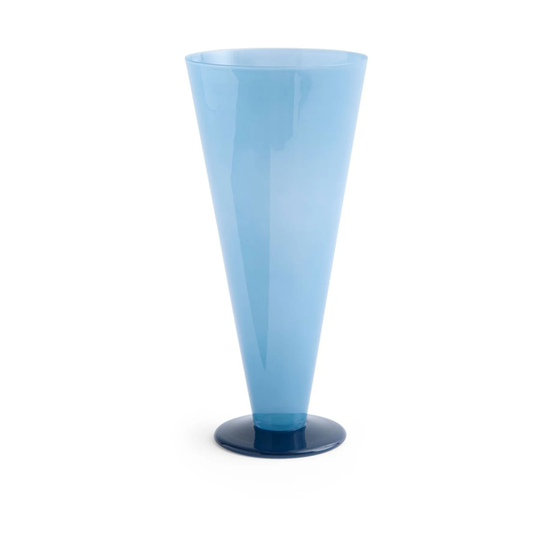 Conical Vase, Petrol blue-dark blue, large HAY
