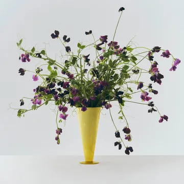 Conical Vase - Yellow-lime green, large - HAY