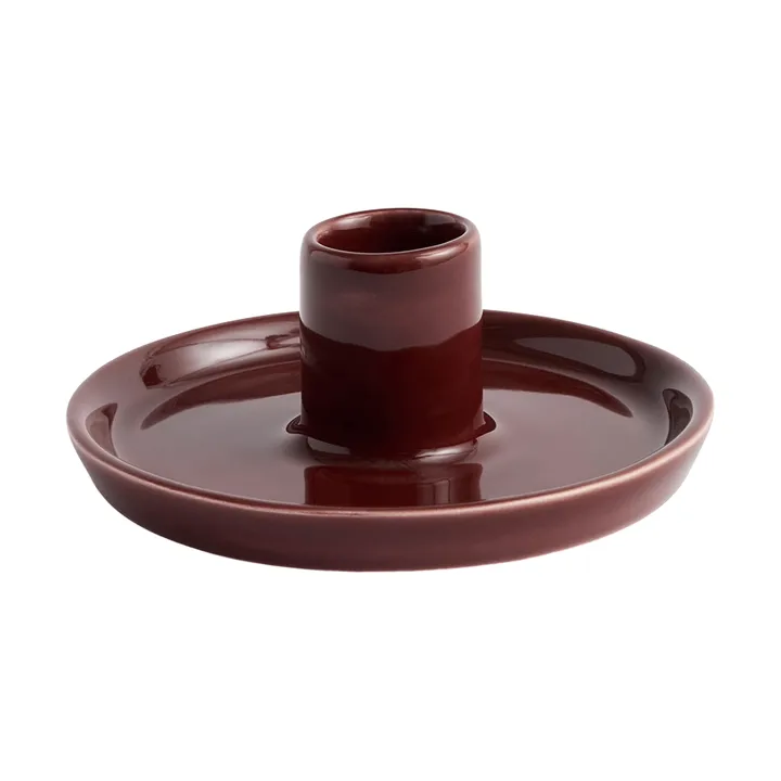 Disc Kerzenhalter - Chestnut brown, small, Ø10x4,8 cm - HAY