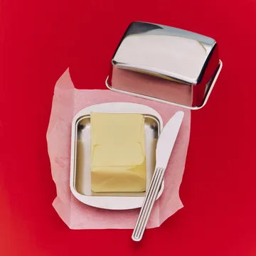 Essential Steel Butterdose - Edelstahl, 10×17 cm - HAY