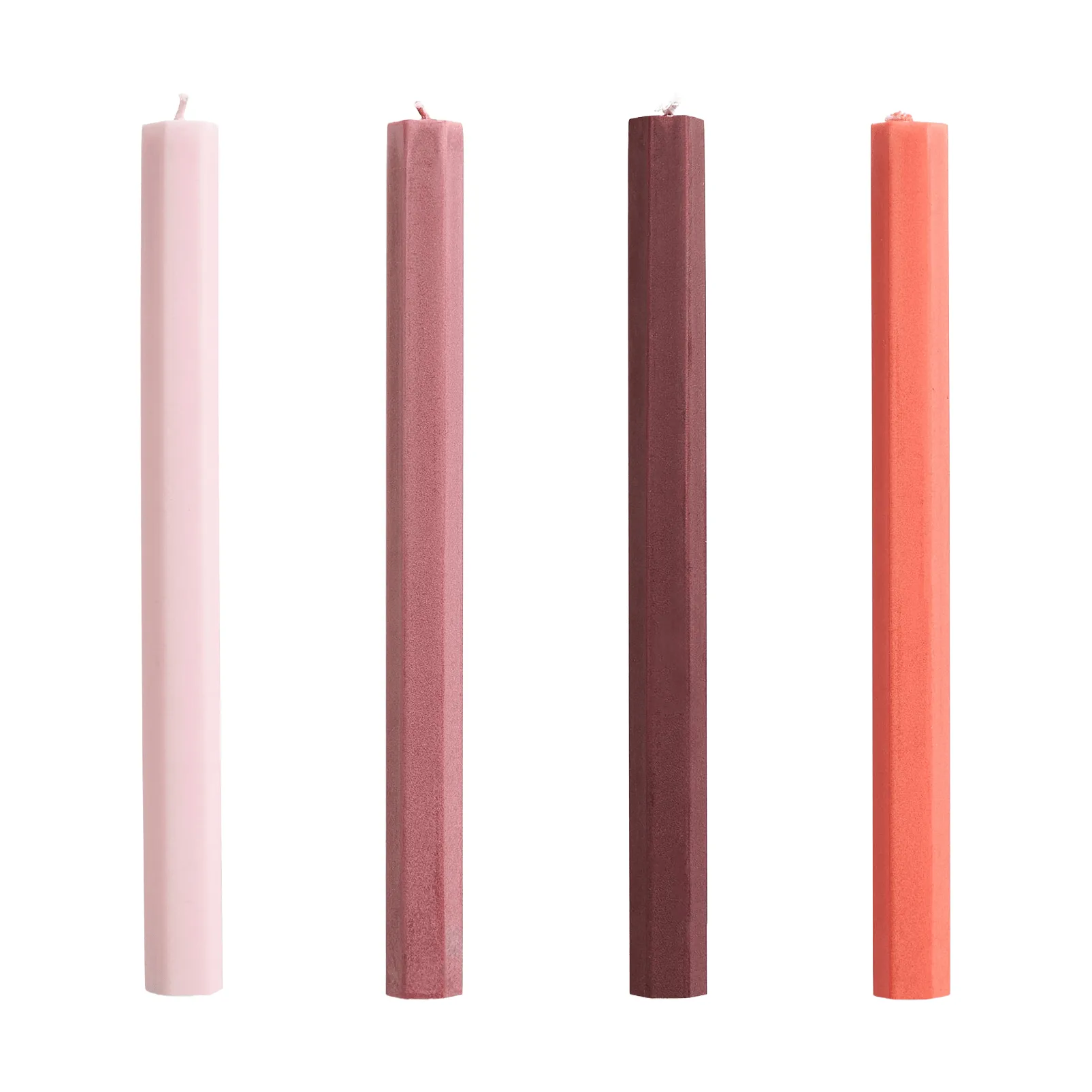 Hexagon Candle Kerzen-Mix 4er-Pack, Berry HAY