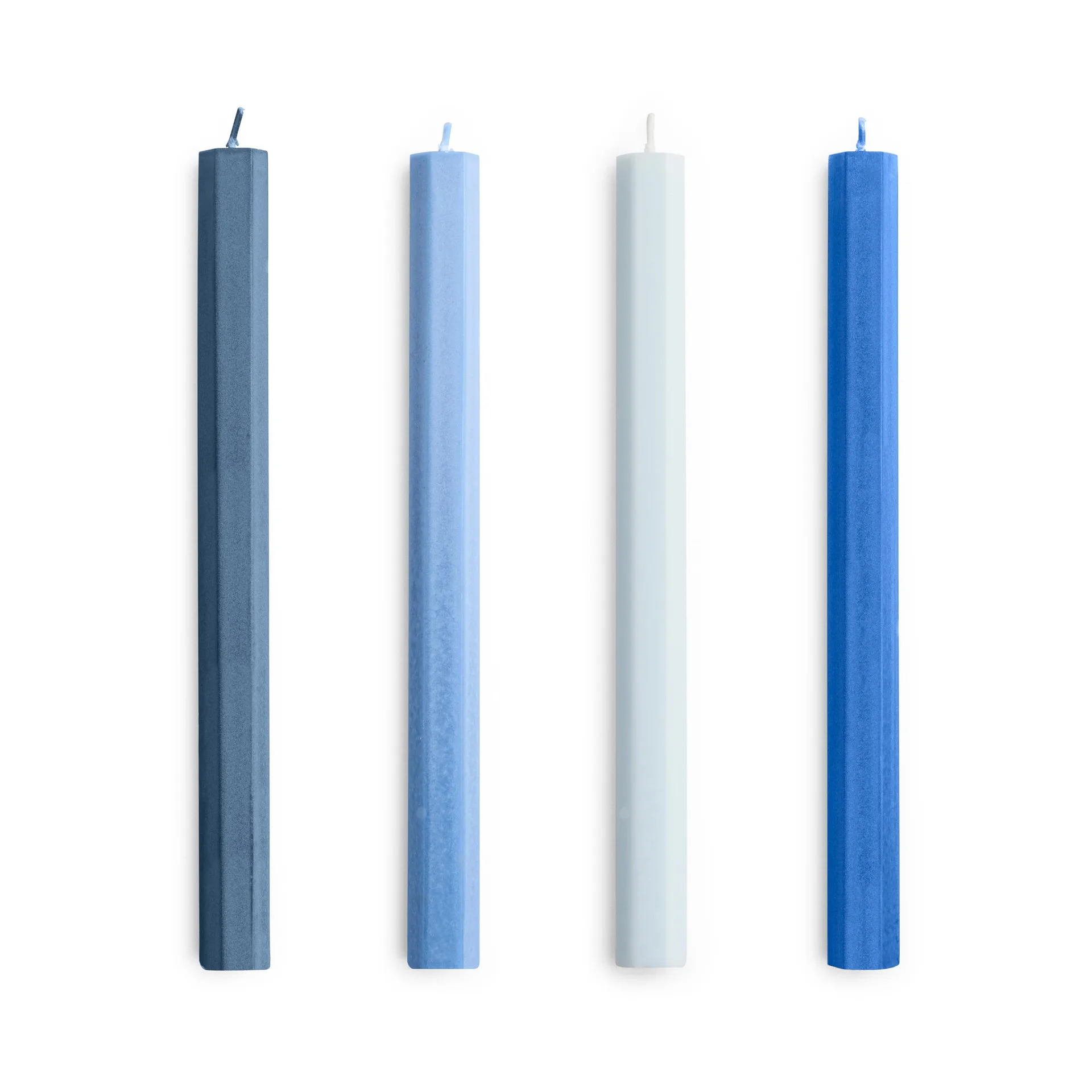 Hexagon Candle Kerzen Mix 4er-Pack, Blues HAY