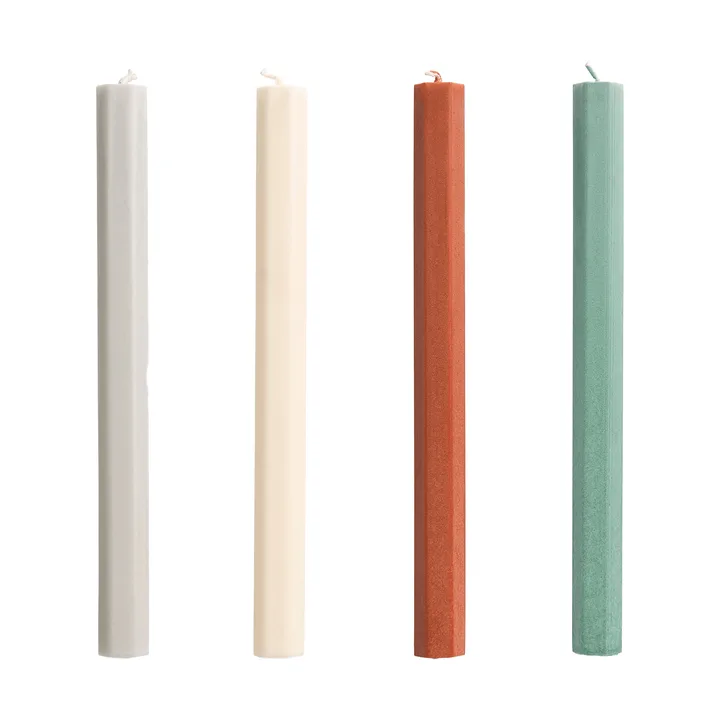 Hexagon Candle Kerzen-Mix 4er-Pack - Forest - HAY