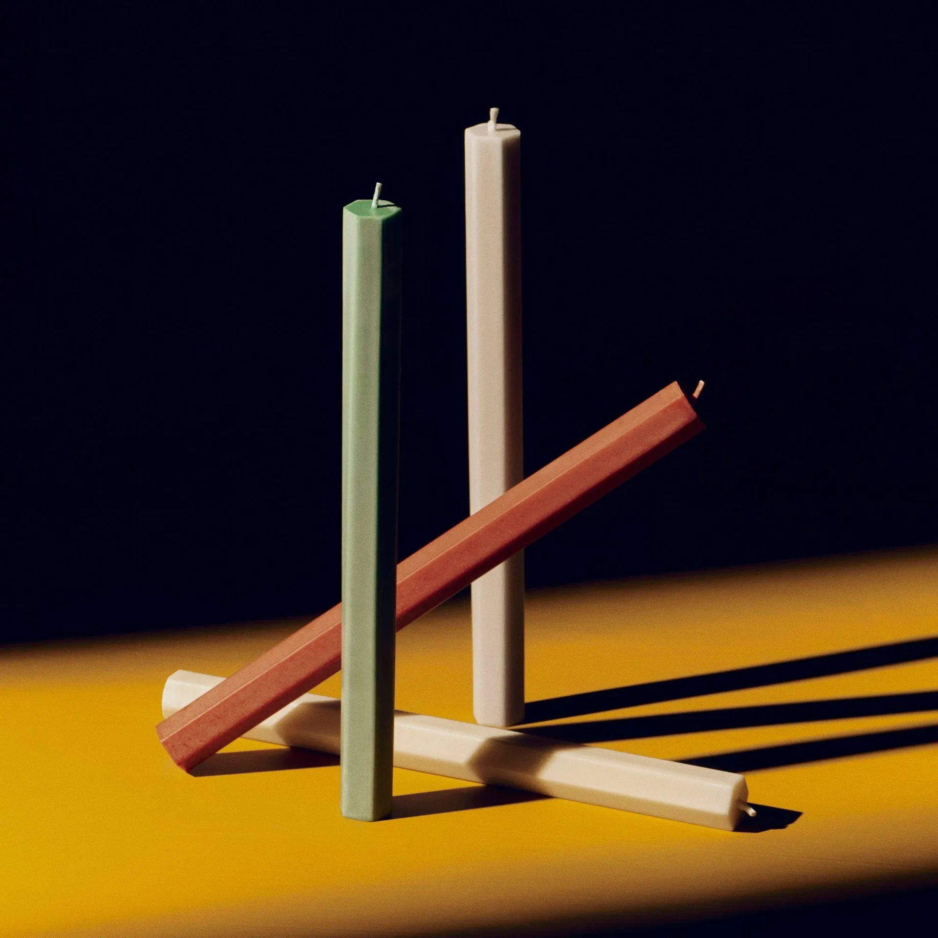 Hexagon Candle Kerzen-Mix 4er-Pack, Forest HAY