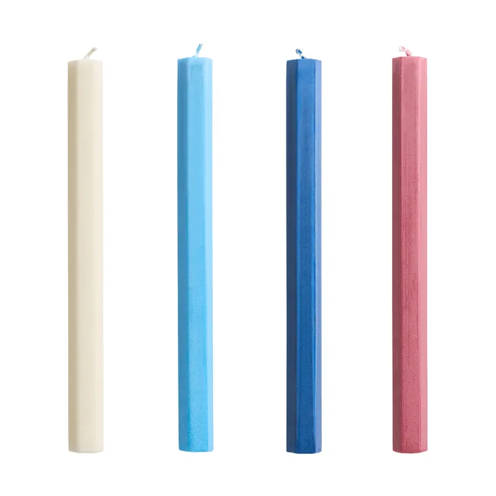 Hexagon Candle Kerzen-Mix 4er-Pack - Marine - HAY