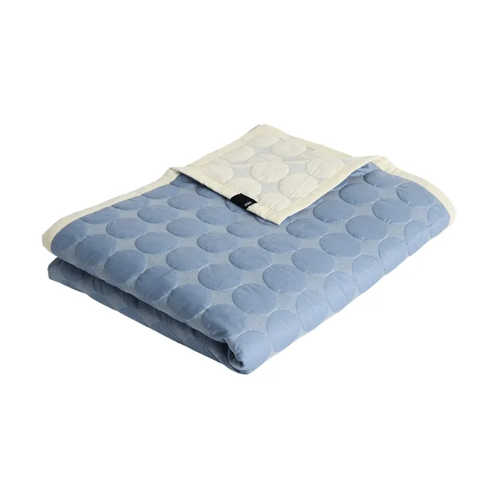 Mega Dot Steppdecke organic 235 x 245 cm - Dusty Blue - HAY