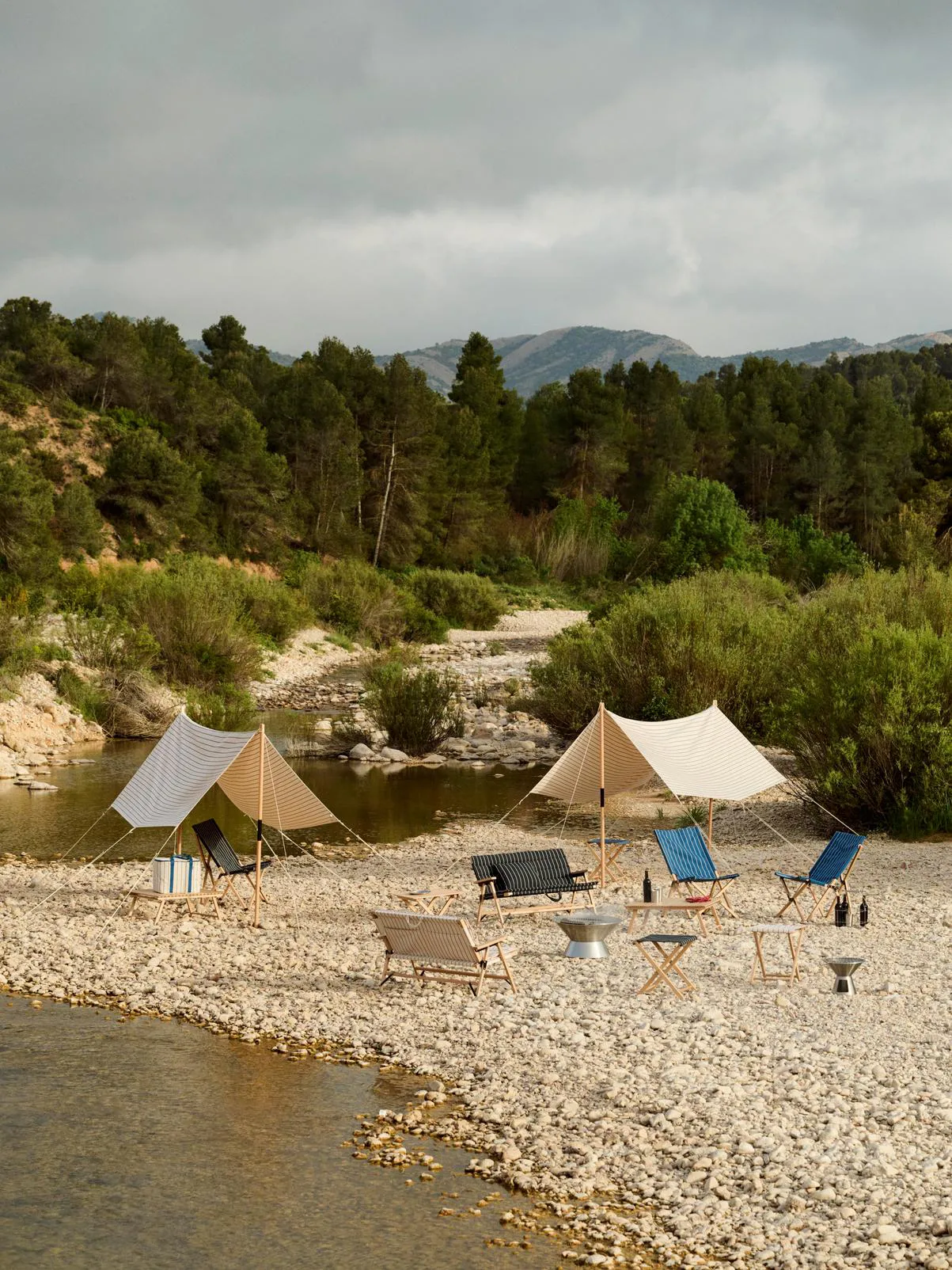 Outdoor Market Kühltasche, Blue-beige HAY
