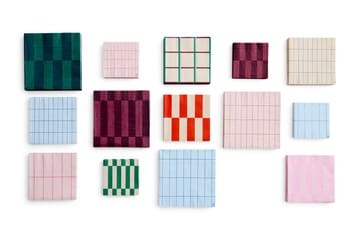 Pattern Lunchserviette 33x33 cm 20-Pack - Light pink-red grid - HAY