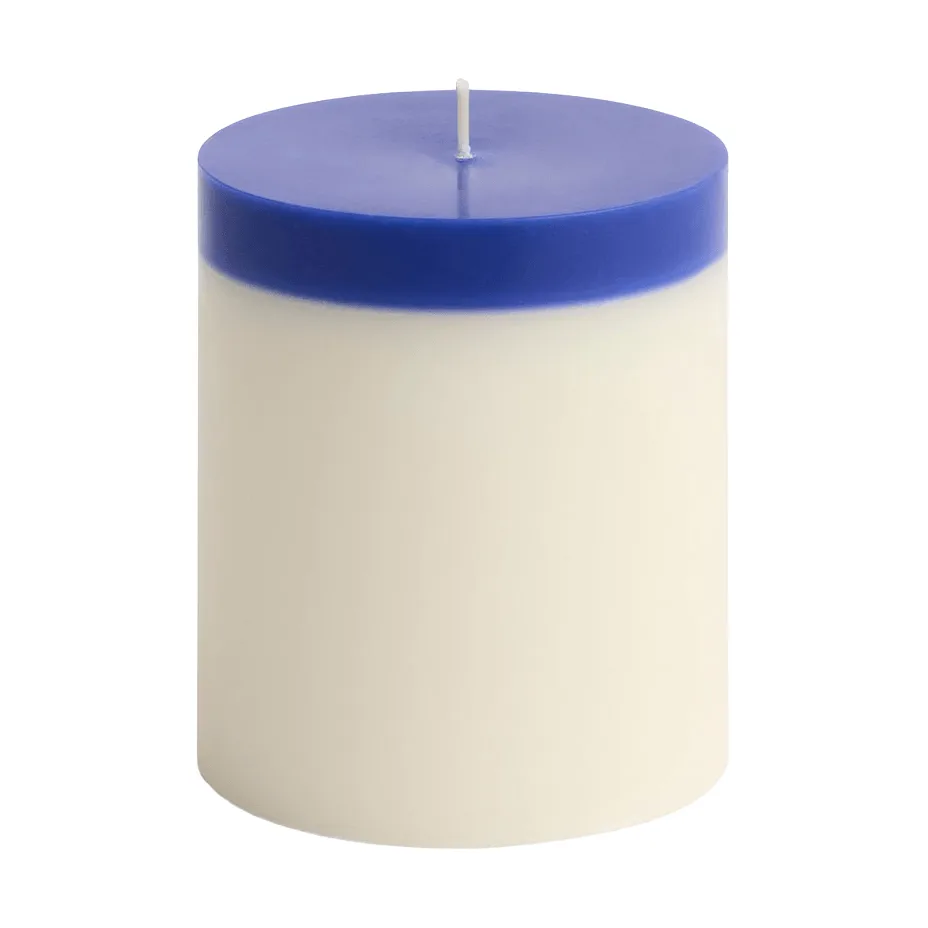 Silo Candle Blockkerze, Ivory-royal blue, Ø9,5x11 cm HAY