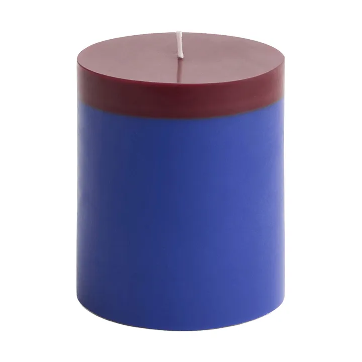 Silo Candle Blockkerze - Royal blue-bordeaux, Ø9,5x11 cm - HAY