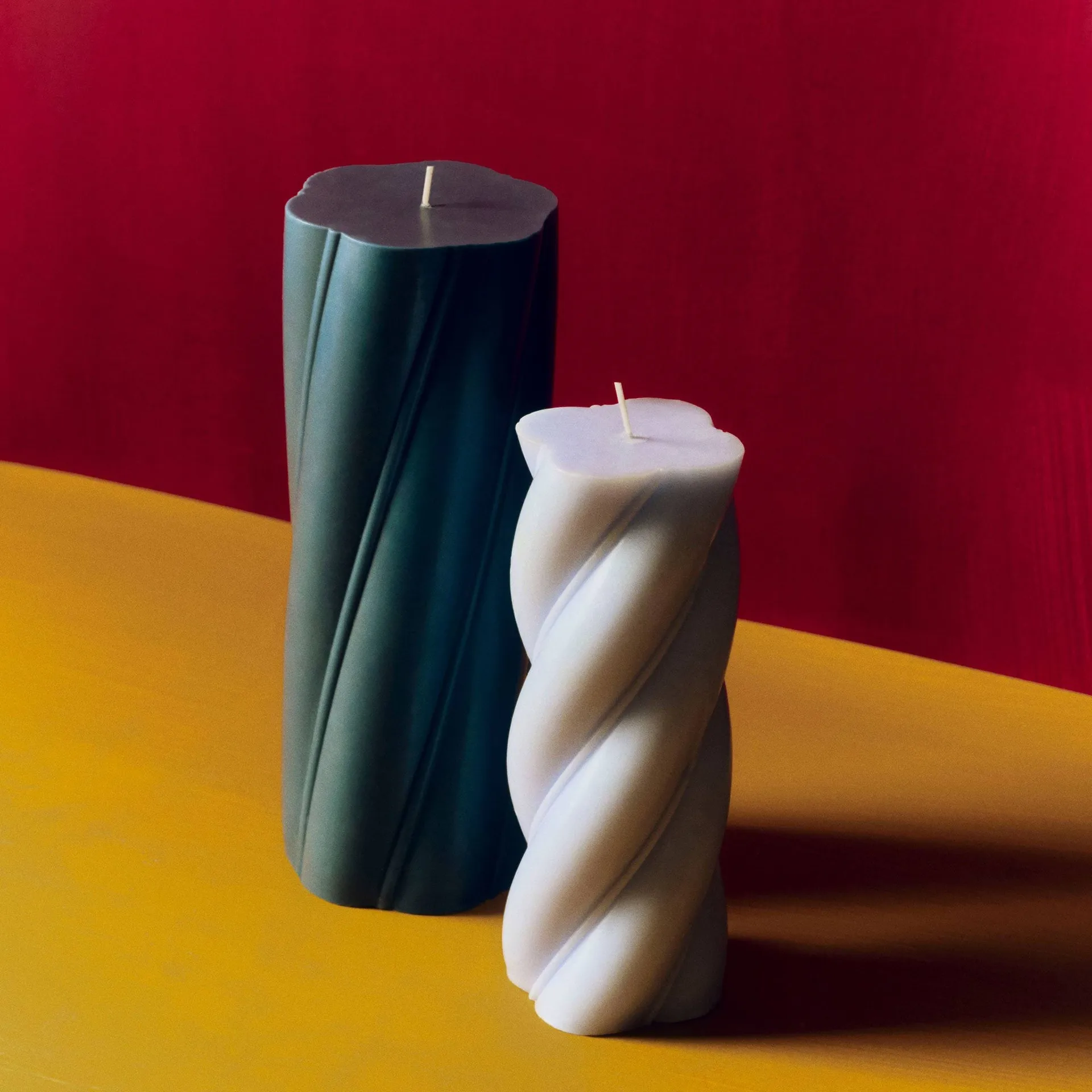 Soft Serve Candle Blockkerze, Dark teal, Ø9,5x24,5 cm HAY