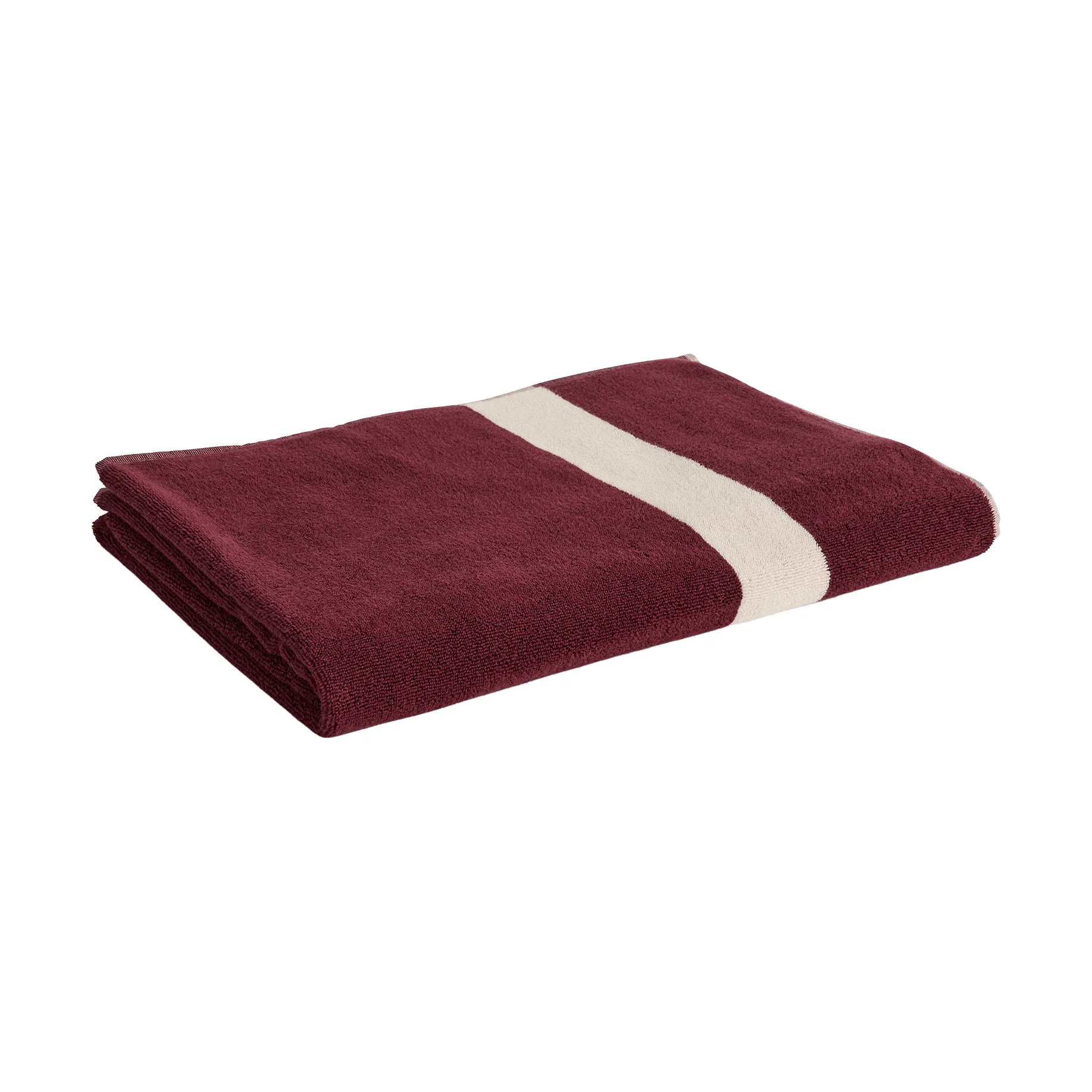 Stripe Handtuch, Burgundy, 100x150 cm HAY
