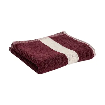 Stripe Handtuch - Burgundy, 30x30 cm - HAY