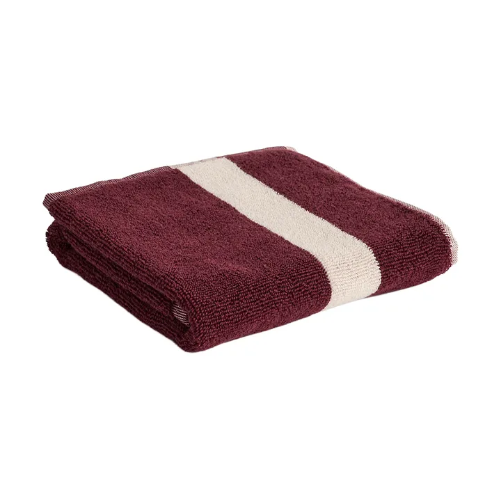 Stripe Handtuch - Burgundy, 40x60 cm - HAY