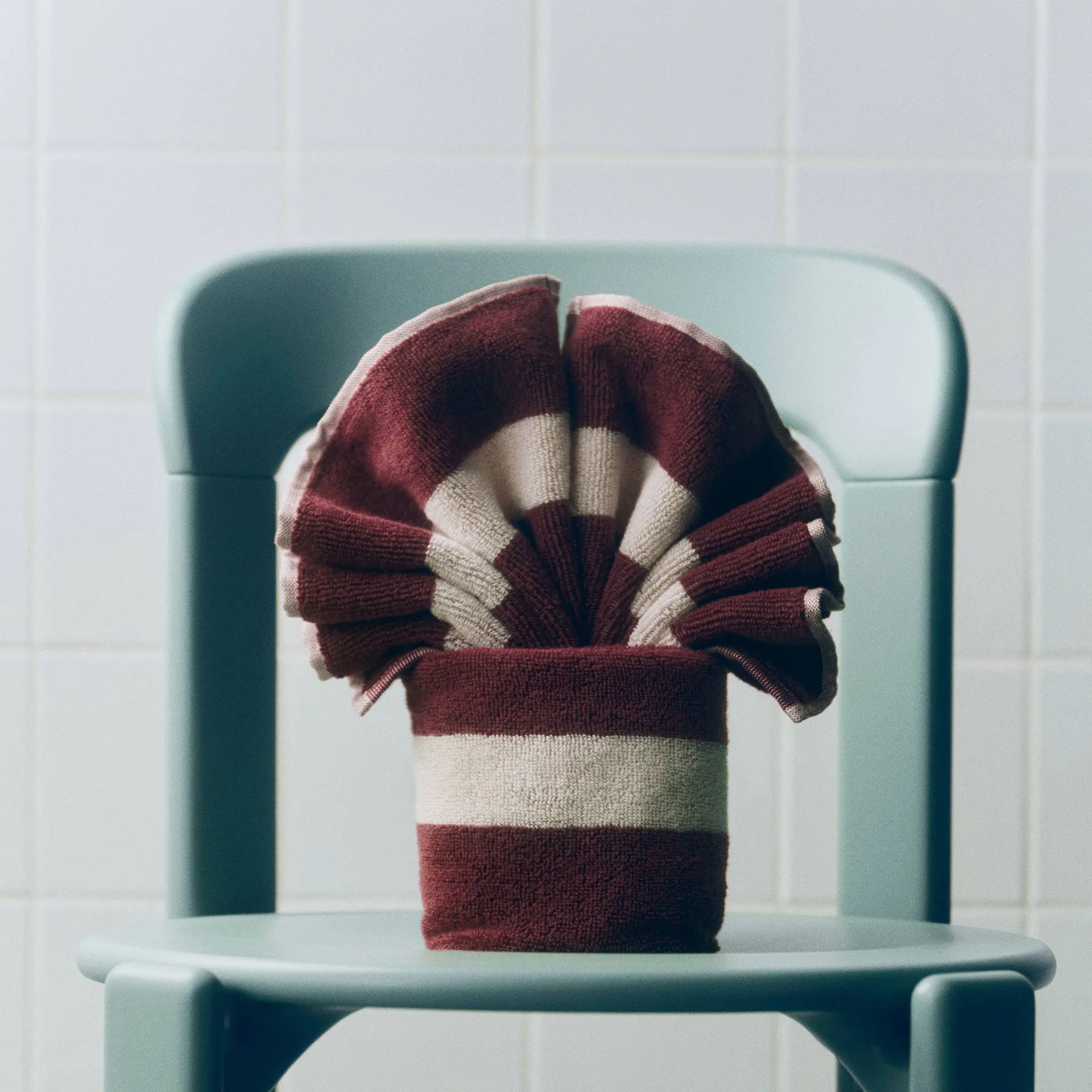 Stripe Handtuch, Burgundy, 40x60 cm HAY