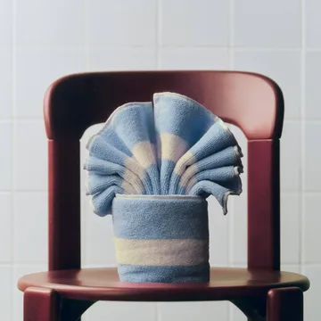 Stripe Handtuch - Dusty blue, 40x60 cm - HAY