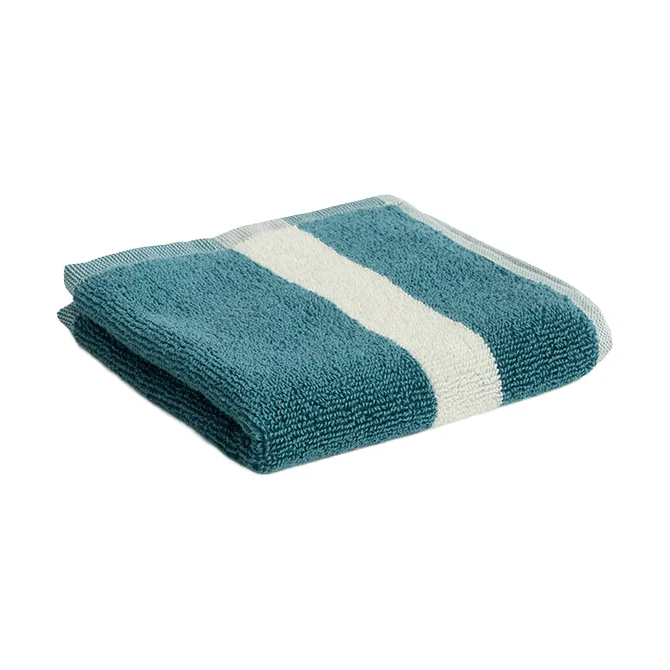 Stripe Handtuch, Petrol blue, 30x29 HAY