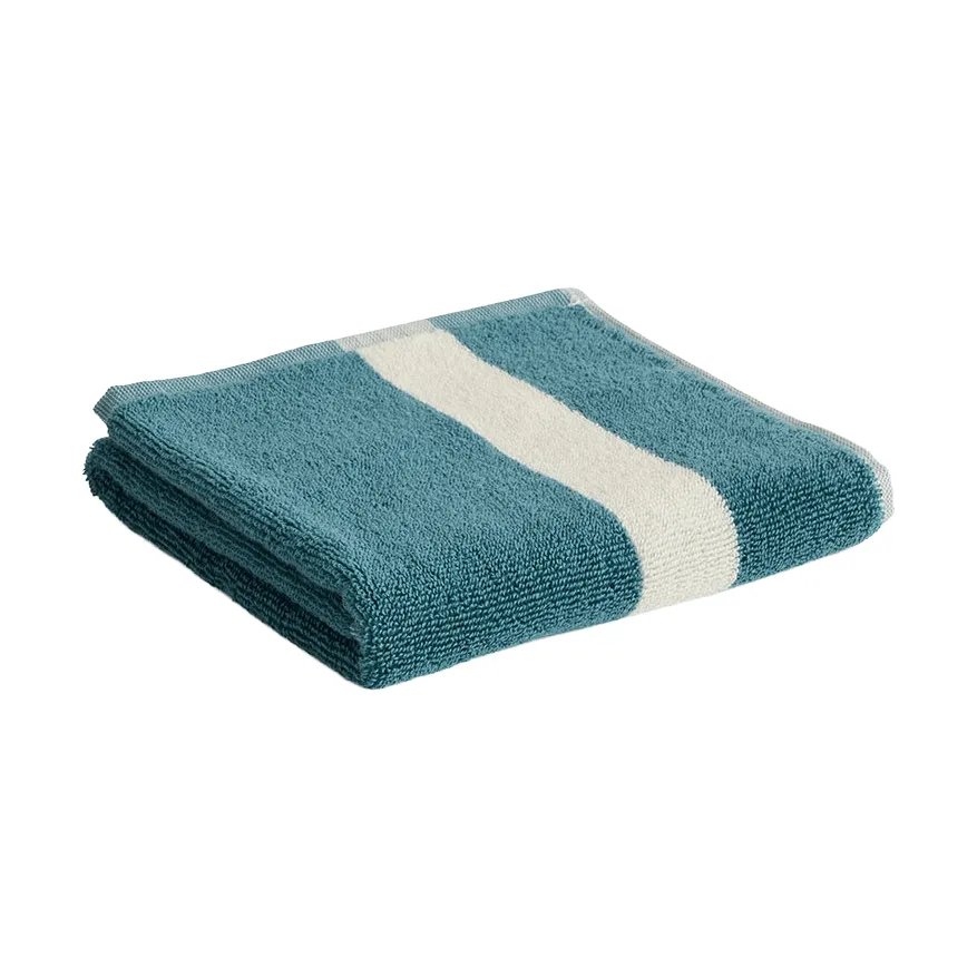 Stripe Handtuch, Petrol blue, 40x60 cm HAY